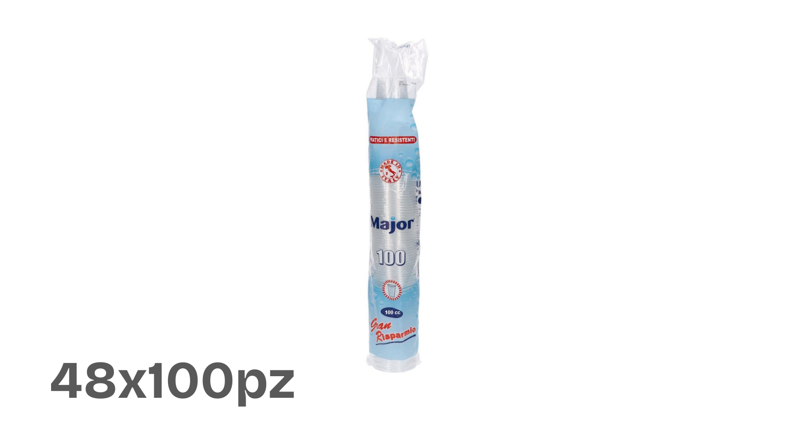 Bicchierini da caffè in plastica – Bianchi o Trasparenti (48x100pz)