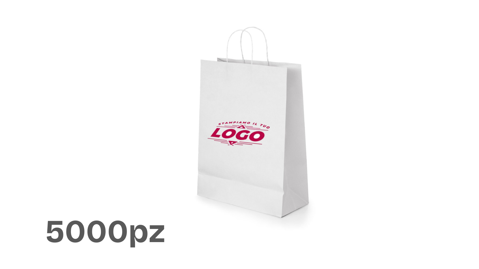 Busta Carta Bianca 26x14x40 (5000pz) - Personalizzabile