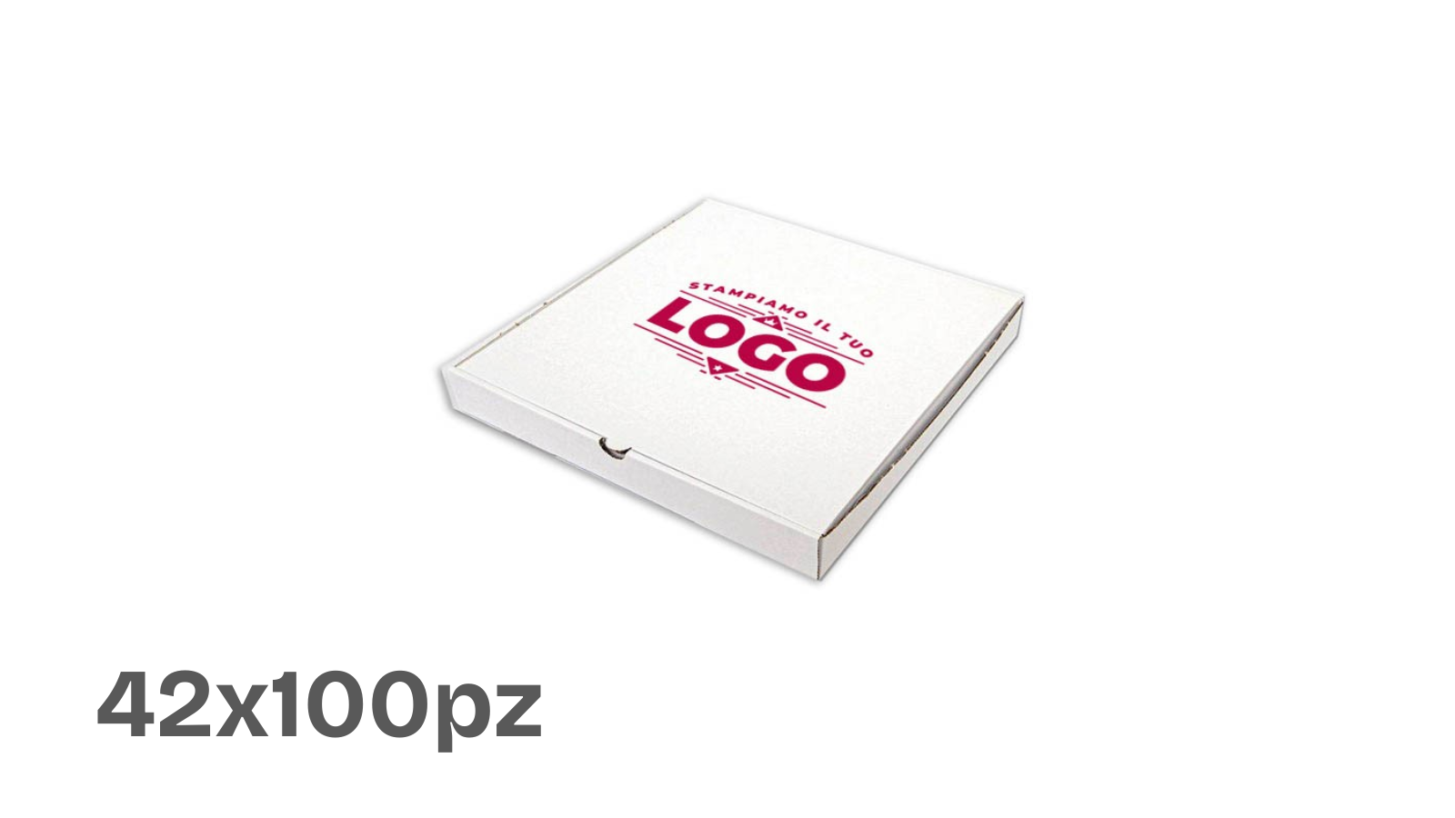 Scatola pizza 33x33x3 cm (42x100pz) – Personalizzabile