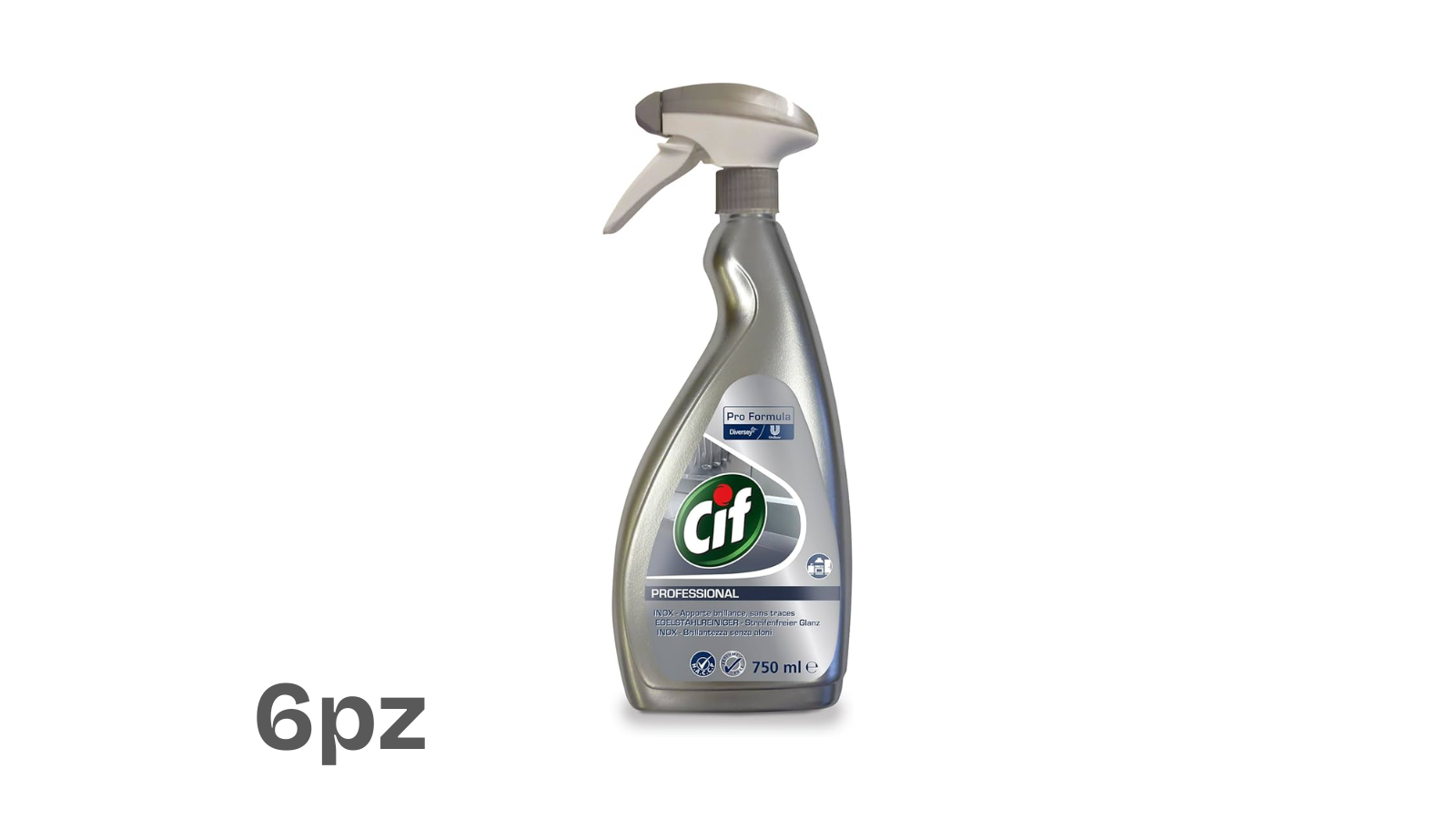 Cif Professionale Acciaio Inox - 750ml (6pz)