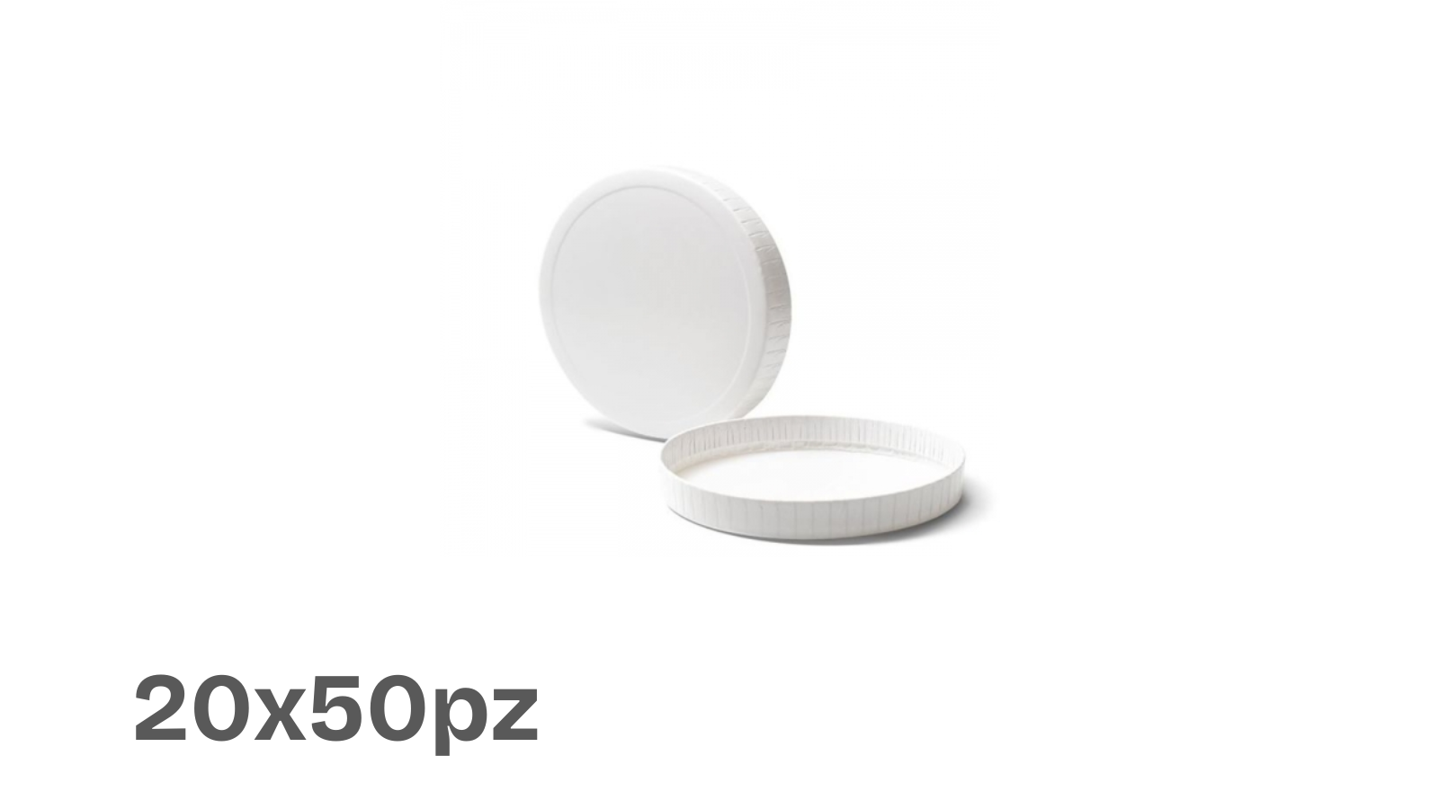 Coperchio Cartoncino Bianco 120ml o 250ml (20x50pz)