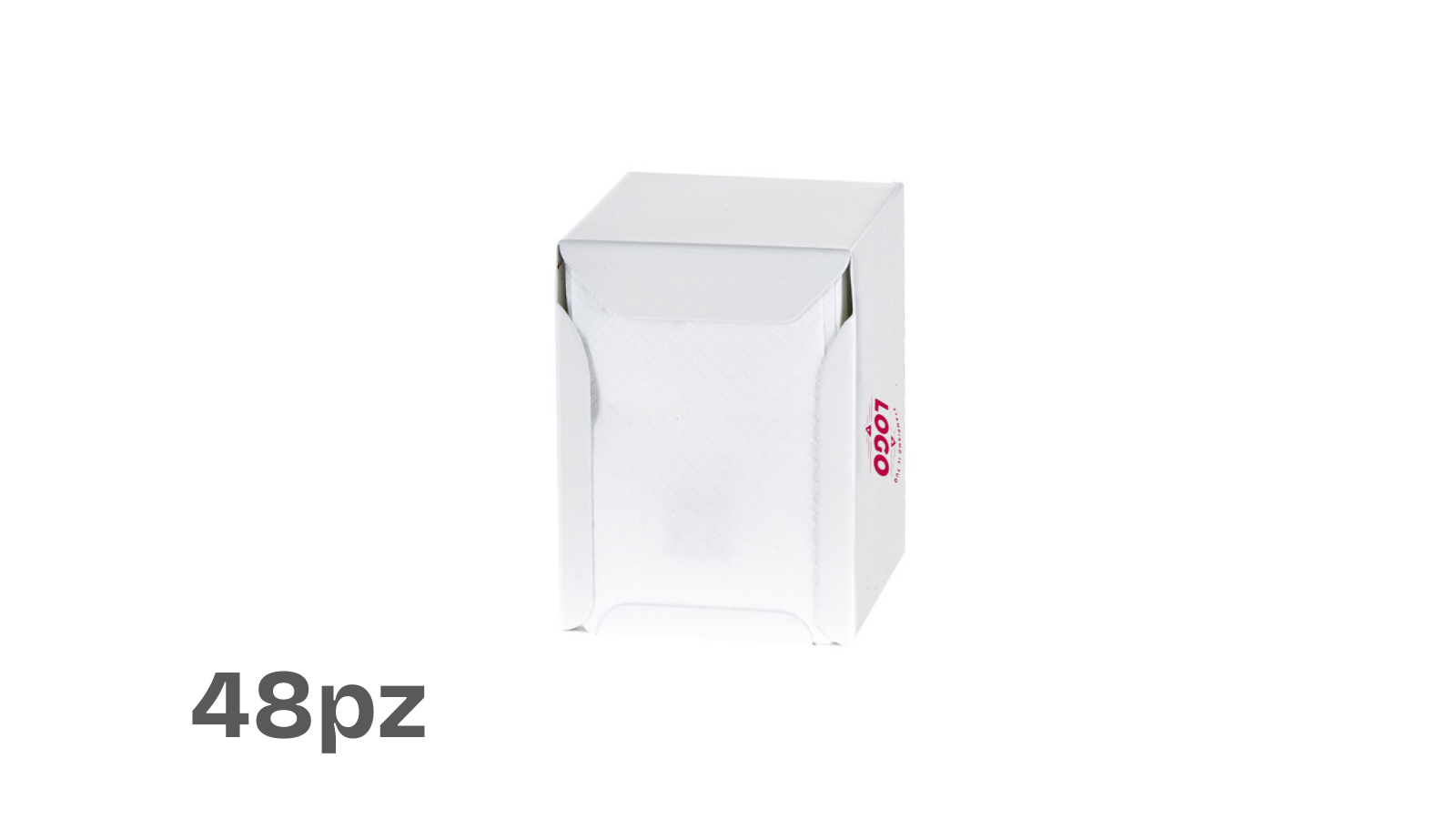 Portatovagliolo Cubo – Nero o Bianco (17x17 cm) (48pz) - Personalizzabile