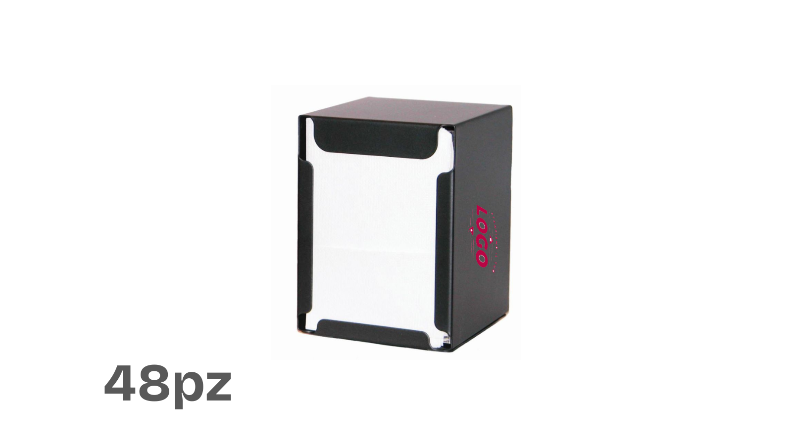 Portatovagliolo Cubo – Nero o Bianco (17x17 cm) (48pz) - Personalizzabile