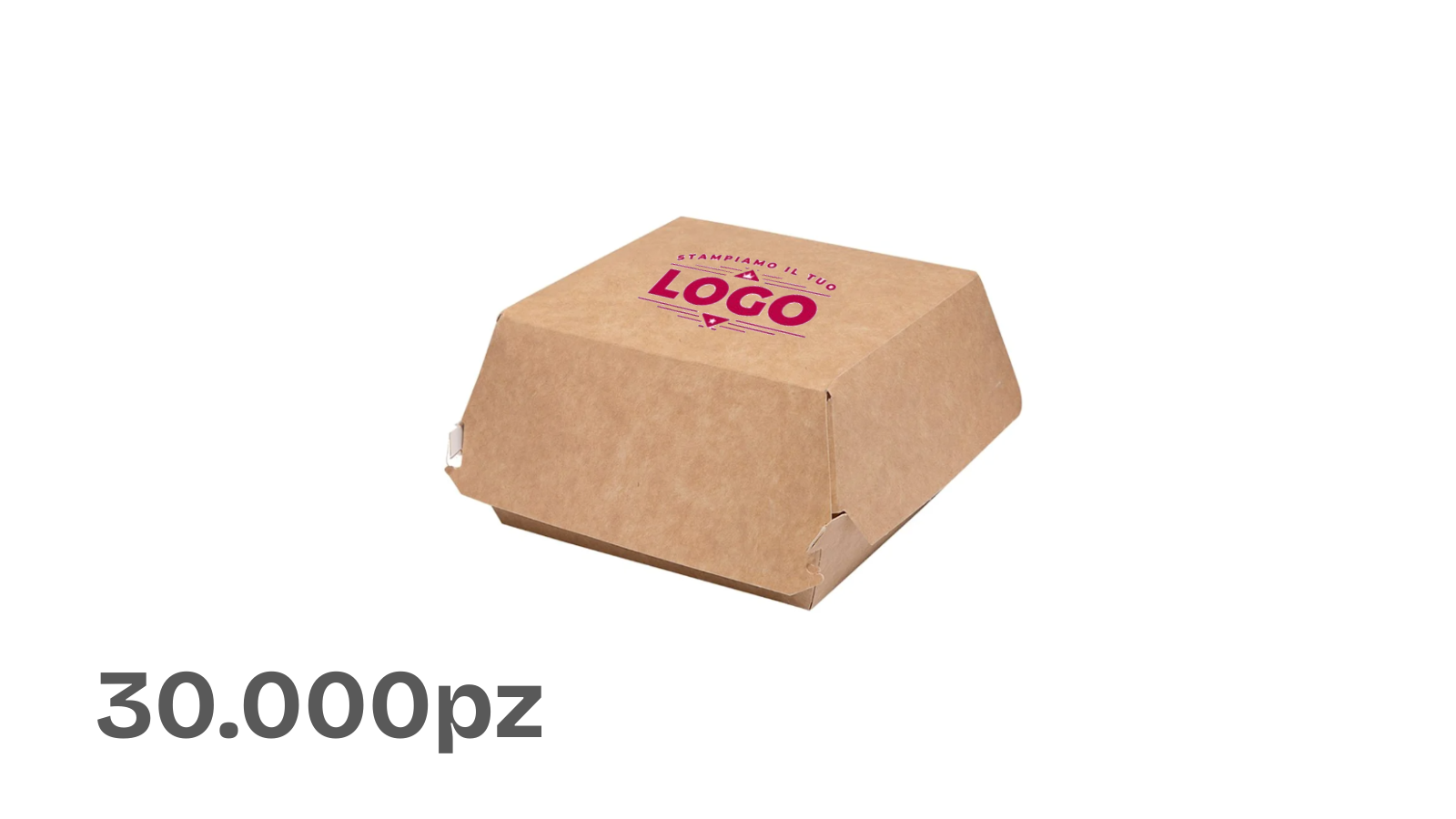 Porta Hamburger Medio 12x12x7 (30.000 pz) - Personalizzabile