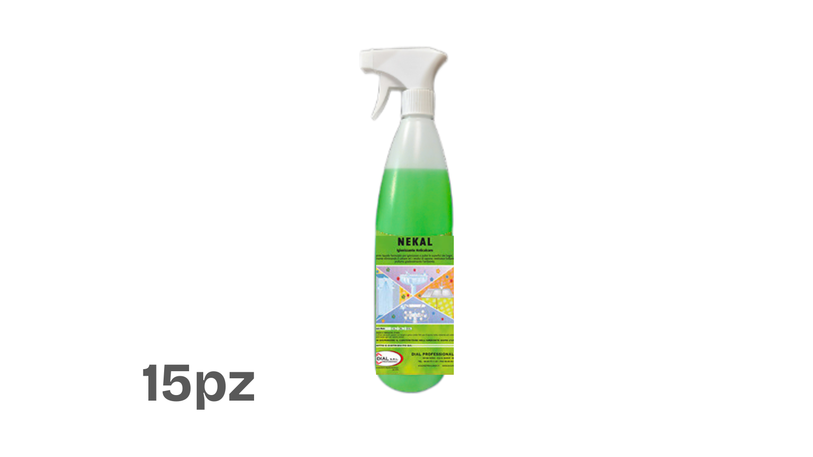 Nekal Detergente Igienizzante ed Anticalcare per Bagno (15x1lt)