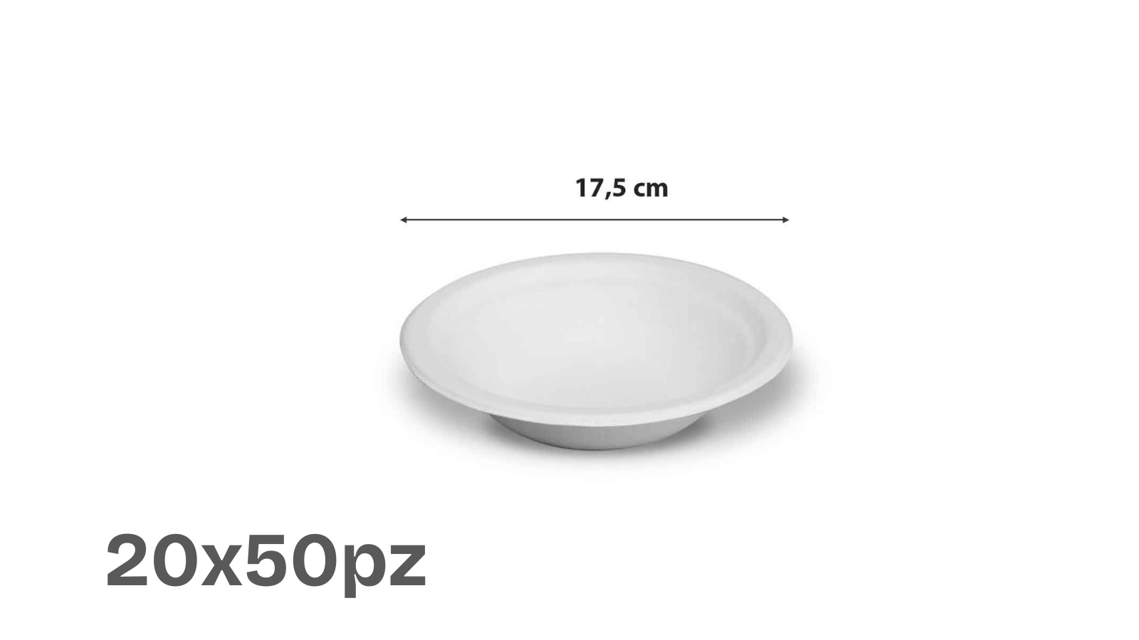 Piatto Polpa di Cellulosa 17.5cm Frutta/Dessert (20x50pz)