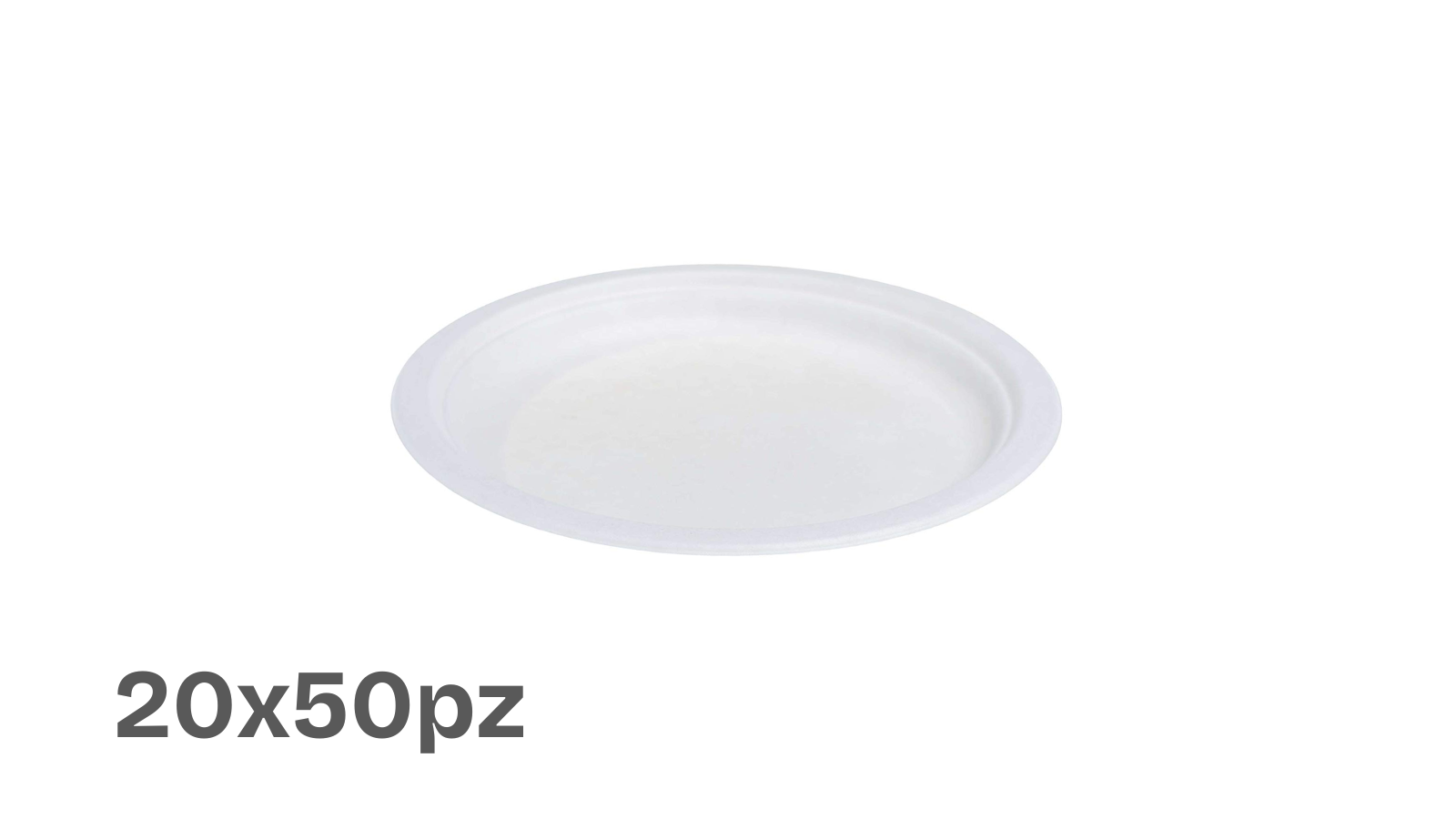 Piatto Piano in Polpa di Cellulosa – 22 cm (20x50pz)