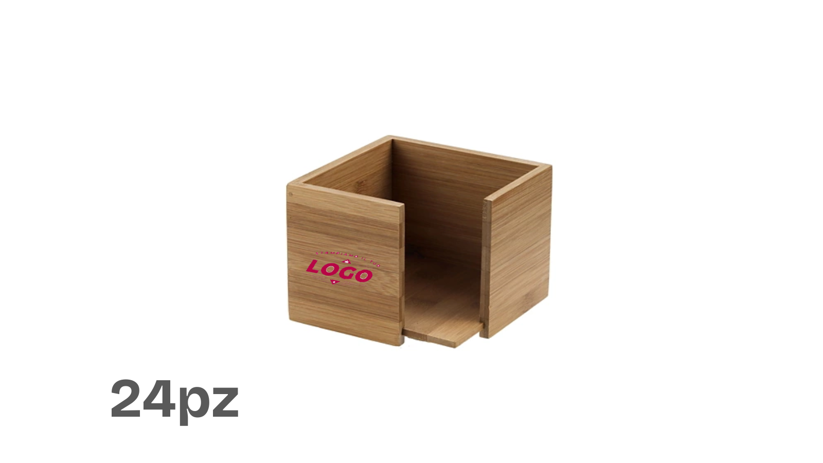 Portatovagliolo 25x25 in Bambù (24pz) - Personalizzabile