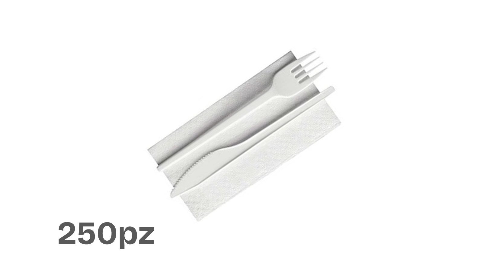 Set Posate Compostabili Bis – Forchetta, Coltello e Tovagliolo (250pz)