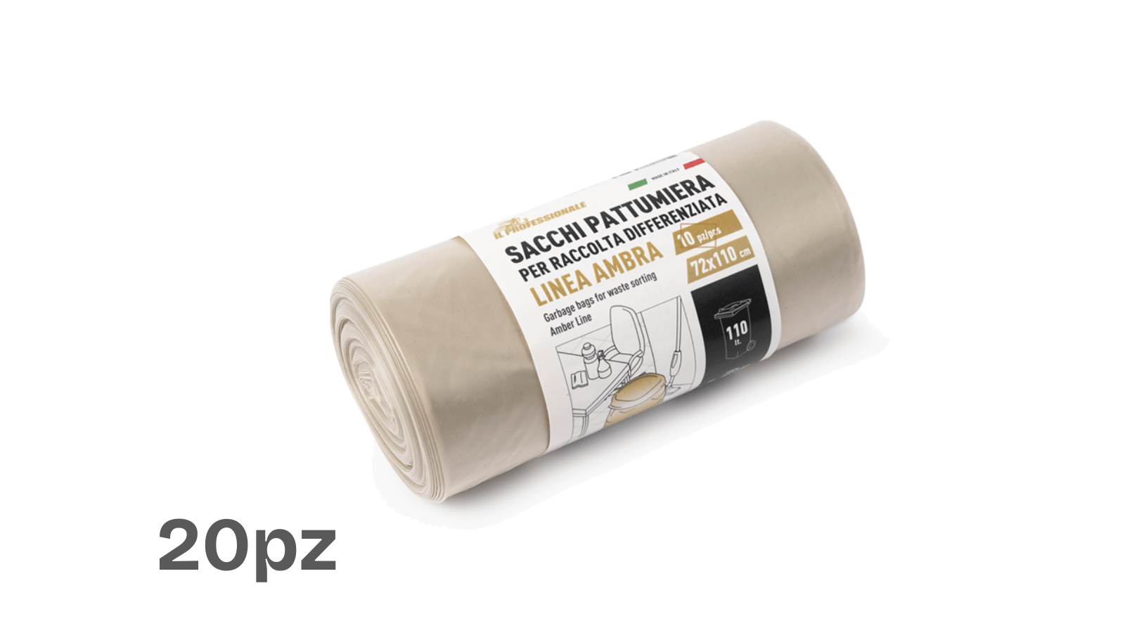 Sacchi Neri o Ambra 72x110 - 50My (20pz)