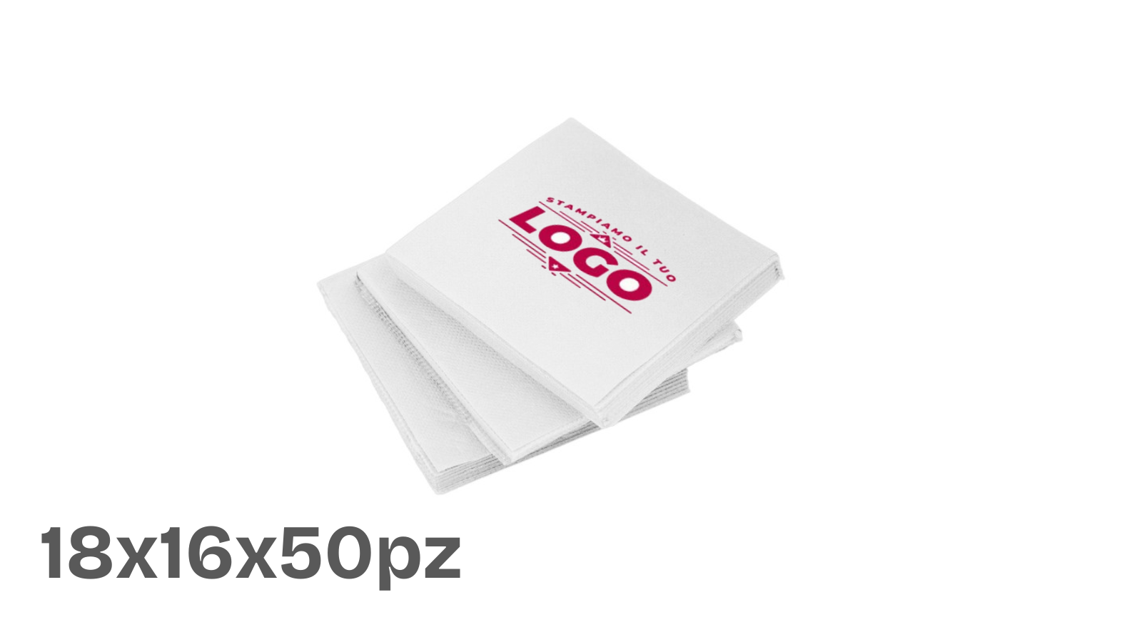 Tovaglioli in Carta a Secco TNT (18x16x50pz) – Personalizzabile