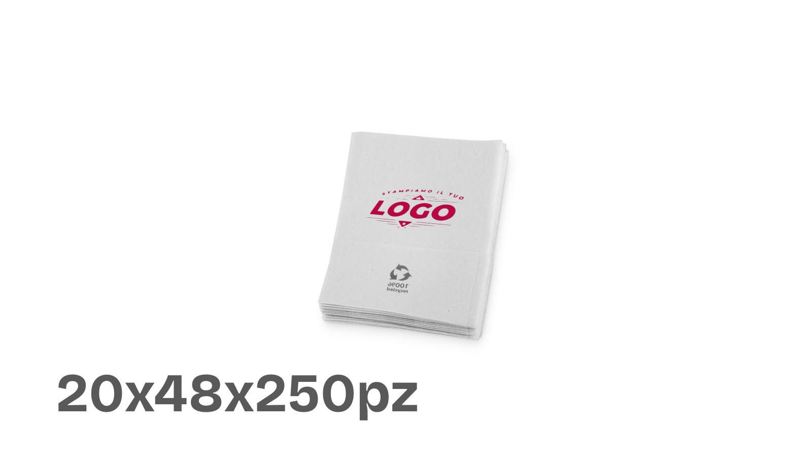 Tovaglioli Bar 17x17 cm – Bianco o Avana (20x48x250pz) - Personalizzabile