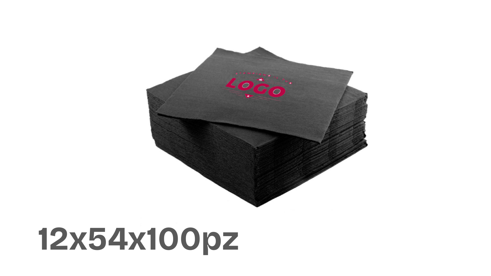 Tovaglioli 25x25 cm 2 Veli – Bianchi (12x54x100pz) - Personalizzabile